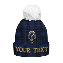 ScotsTee Shop Scottish Clark (Clergy) Modern Clan Crest Tartan Bobble Beanie Hat
