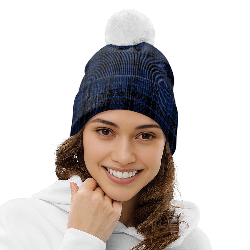 ScotsTee Shop Scottish Clark (Clergy) Modern Clan Crest Tartan Bobble Beanie Hat