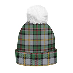 ScotsTee Shop Scottish Dinwoodie Modern Clan Crest Tartan Bobble Beanie Hat