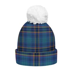 ScotsTee Shop Scottish Dempster Modern Clan Crest Tartan Bobble Beanie Hat