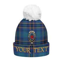 ScotsTee Shop Scottish Dempster Modern Clan Crest Tartan Bobble Beanie Hat