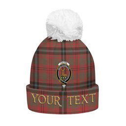 ScotsTee Shop Scottish Fulton 1999 Weathered Clan Crest Tartan Bobble Beanie Hat