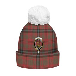 ScotsTee Shop Scottish Fulton 1999 Weathered Clan Crest Tartan Bobble Beanie Hat