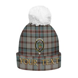 ScotsTee Shop Scottish Dinwoodie Weathered Clan Crest Tartan Bobble Beanie Hat