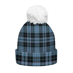 ScotsTee Shop Scottish Clark (Clergy) Ancient Clan Crest Tartan Bobble Beanie Hat