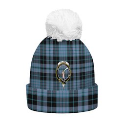 ScotsTee Shop Scottish Clark (Clergy) Ancient Clan Crest Tartan Bobble Beanie Hat
