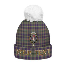 ScotsTee Shop Scottish Tailyour Weathered Clan Crest Tartan Bobble Beanie Hat