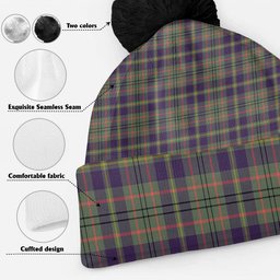 ScotsTee Shop Scottish Tailyour Weathered Clan Crest Tartan Bobble Beanie Hat
