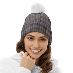 ScotsTee Shop Scottish Tailyour Weathered Clan Crest Tartan Bobble Beanie Hat