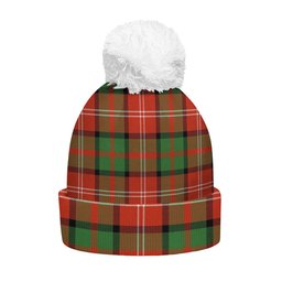 ScotsTee Shop Scottish Nisbet (Nisbit) Ancient Clan Crest Tartan Bobble Beanie Hat