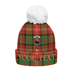 ScotsTee Shop Scottish Nisbet (Nisbit) Ancient Clan Crest Tartan Bobble Beanie Hat
