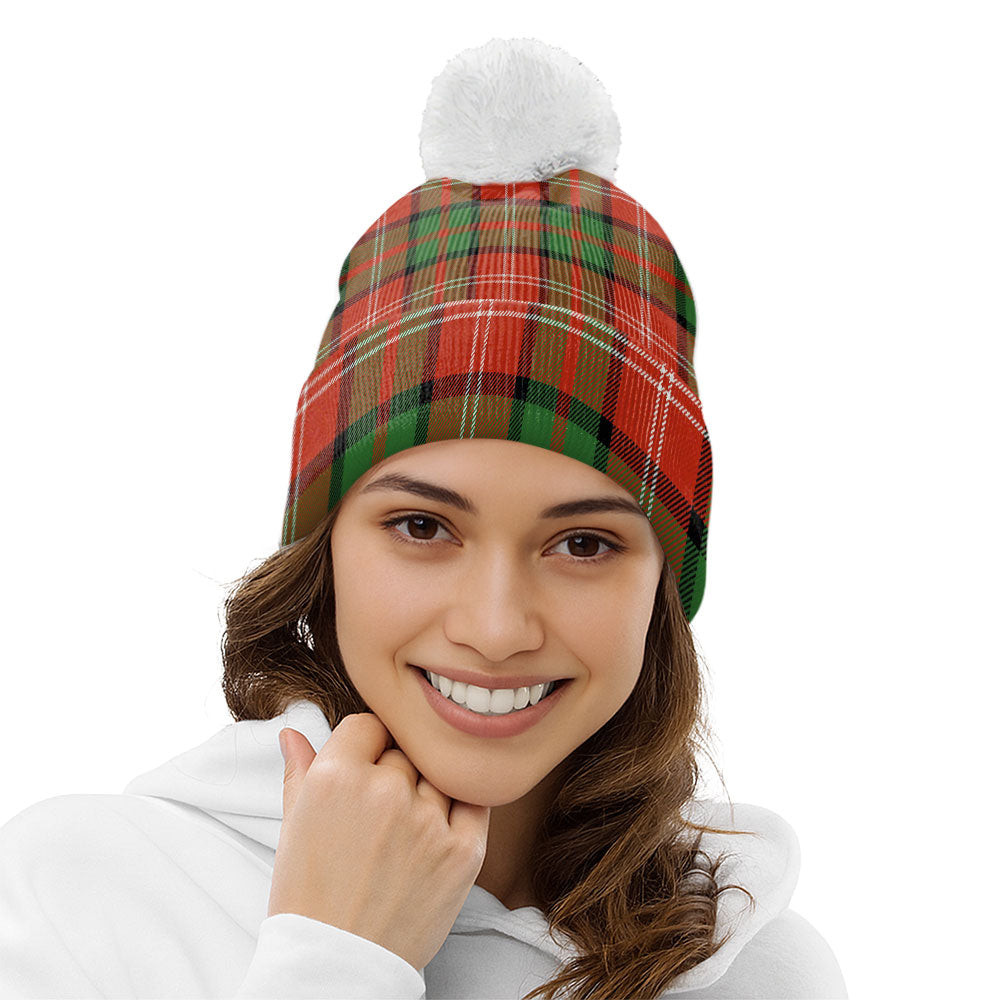 ScotsTee Shop Scottish Nisbet (Nisbit) Ancient Clan Crest Tartan Bobble Beanie Hat