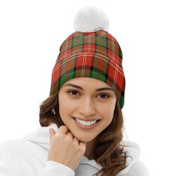 ScotsTee Shop Scottish Nisbet (Nisbit) Ancient Clan Crest Tartan Bobble Beanie Hat