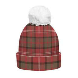 ScotsTee Shop Scottish Nisbet (Nisbit) Weathered Clan Crest Tartan Bobble Beanie Hat