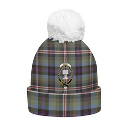 ScotsTee Shop Scottish Reid (Mill City) Weathered Clan Crest Tartan Bobble Beanie Hat