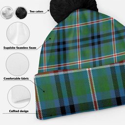 ScotsTee Shop Scottish Reid (Mill City) Ancient Clan Crest Tartan Bobble Beanie Hat
