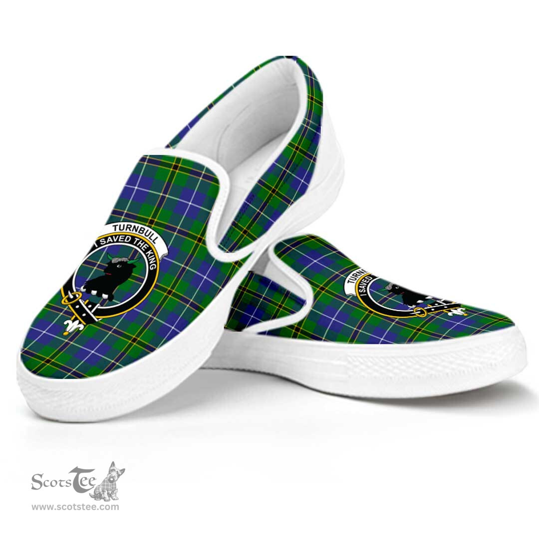 ScotsTee Shop Scottish Turnbull Hunting Clan Crest Tartan Slip-on Shoes
