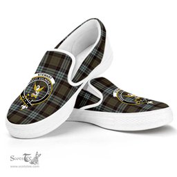 ScotsTee Shop Scottish Stewart Old Weathered Clan Crest Tartan Slip-on Shoes