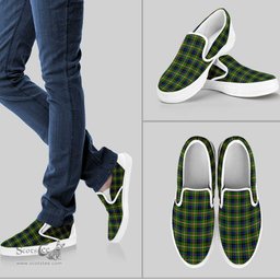 ScotsTee Shop Scottish Reid Green Clan Tartan Slip-on Shoes
