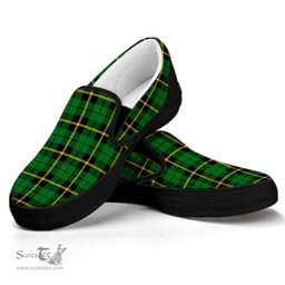 ScotsTee Shop Scottish Wallace Hunting - Green Clan Tartan Slip-on Shoes