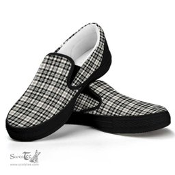 ScotsTee Shop Scottish Scott Black & White Ancient Clan Tartan Slip-on Shoes