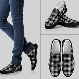 ScotsTee Shop Scottish Menzies Black & White Modern Clan Tartan Slip-on Shoes
