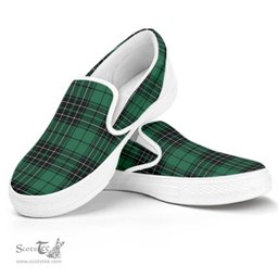 ScotsTee Shop Scottish Maclean Hunting Clan Tartan Slip-on Shoes