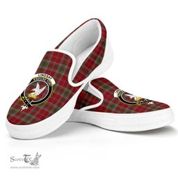 ScotsTee Shop Scottish Lindsay Weathered Clan Crest Tartan Slip-on Shoes