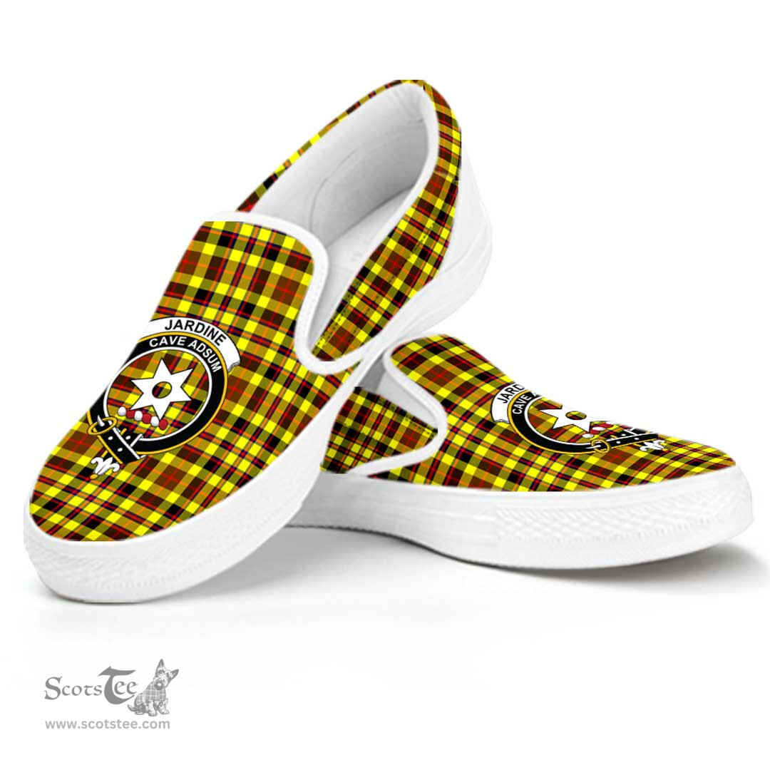 ScotsTee Shop Scottish Jardine Clan Crest Tartan Slip-on Shoes