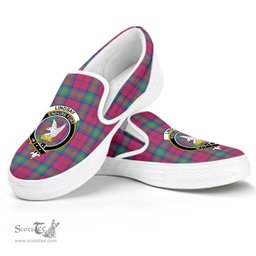 ScotsTee Shop Scottish Lindsay Ancient Clan Crest Tartan Slip-on Shoes