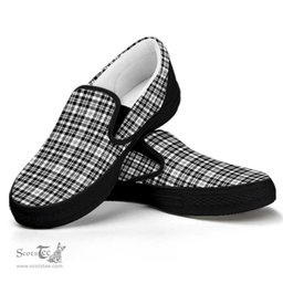 ScotsTee Shop Scottish Scott Black & White Modern Clan Tartan Slip-on Shoes