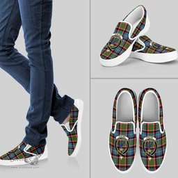 ScotsTee Shop Scottish Stirling & Bannockburn District Clan Crest Tartan Slip-on Shoes