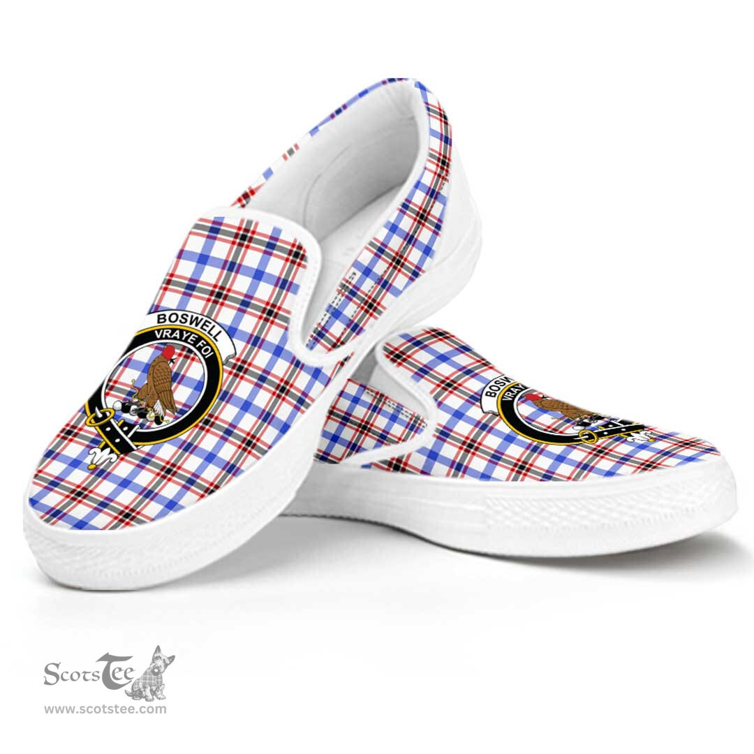 ScotsTee Shop Scottish Boswell Modern Clan Crest Tartan Slip-on Shoes