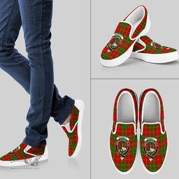 ScotsTee Shop Scottish Burnett Ancient Clan Crest Tartan Slip-on Shoes
