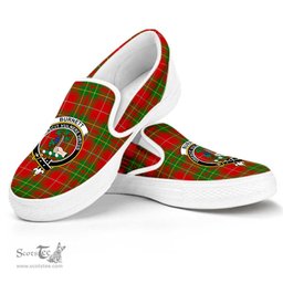 ScotsTee Shop Scottish Burnett Ancient Clan Crest Tartan Slip-on Shoes