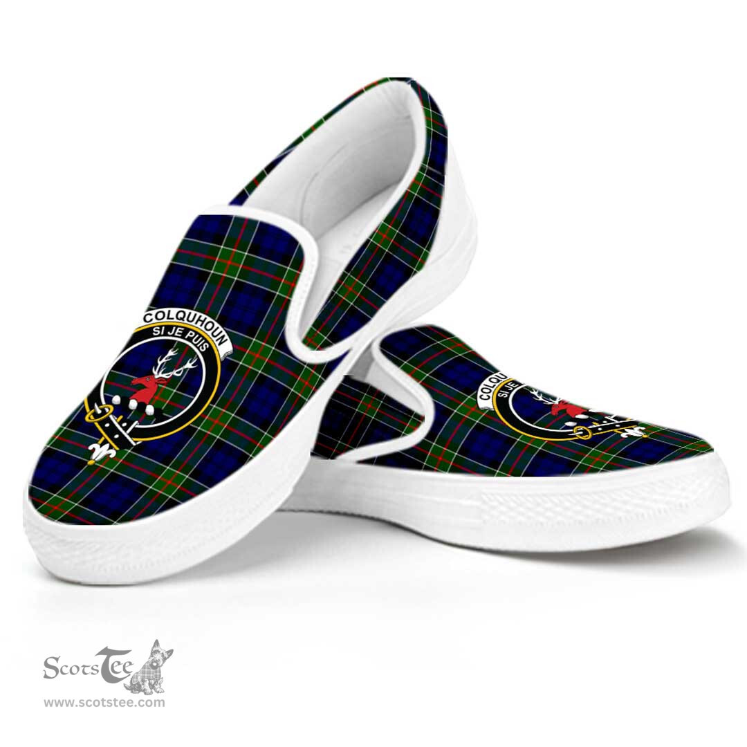 ScotsTee Shop Scottish Colquhoun Modern Clan Crest Tartan Slip-on Shoes