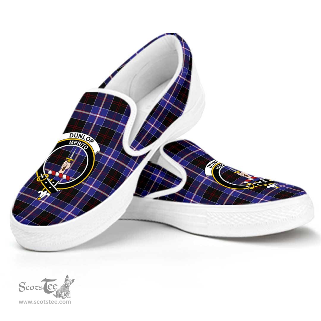ScotsTee Shop Scottish Dunlop Modern Clan Crest Tartan Slip-on Shoes