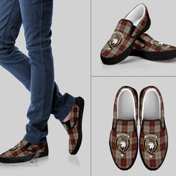 ScotsTee Shop Scottish Cunningham Burgundy Dancers Clan Crest Tartan Slip-on Shoes