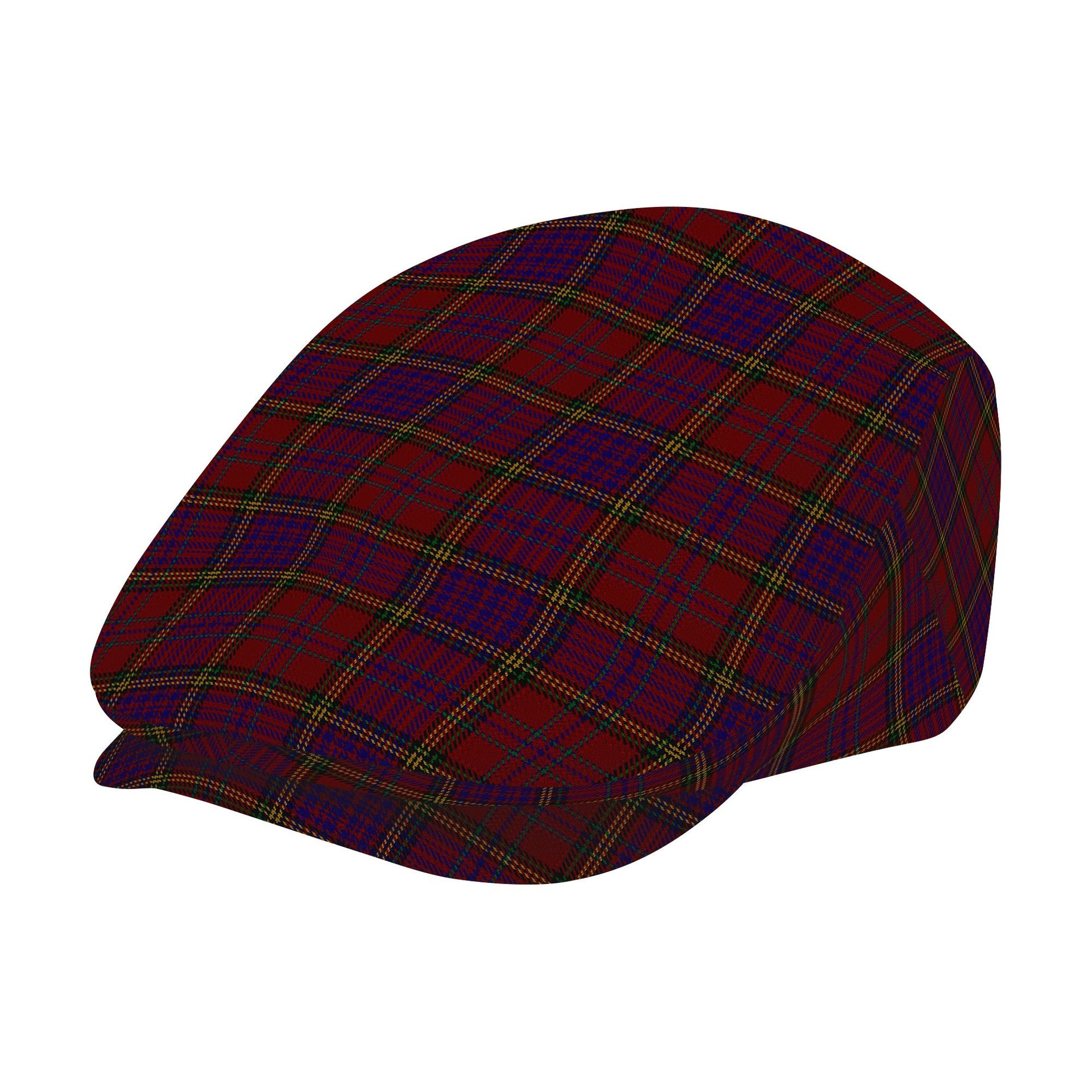 ScotsTee Shop Scottish Anderson of Kinnedear Red Jeff Cap Tartan Flat Cap