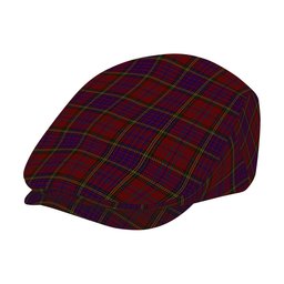 ScotsTee Shop Scottish Anderson of Kinnedear Red Jeff Cap Tartan Flat Cap