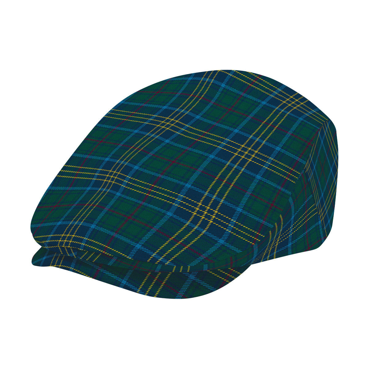 ScotsTee Shop Scottish Burns of California Modern Jeff Cap Tartan Flat Cap