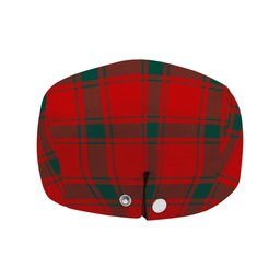 ScotsTee Shop Scottish Donald of the Isles Red Modern Jeff Cap Tartan Flat Cap