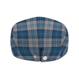 ScotsTee Shop Scottish Menzies Dress Blue and White Jeff Cap Tartan Flat Cap