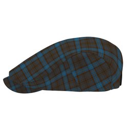 ScotsTee Shop Scottish Hanna of Leith yellow line Jeff Cap Tartan Flat Cap