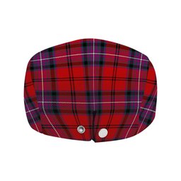 ScotsTee Shop Scottish Kelly of Sleat Red Modern Jeff Cap Tartan Flat Cap