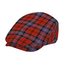 ScotsTee Shop Scottish Kelly of Sleat Red Ancient Jeff Cap Tartan Flat Cap