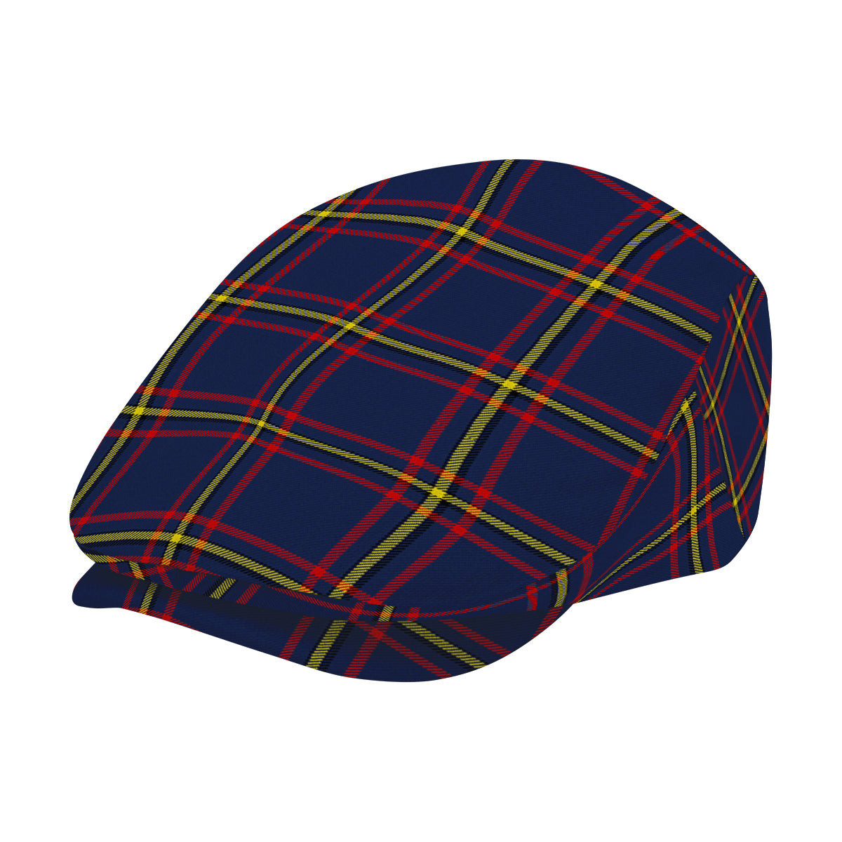 ScotsTee Shop Scottish MacLaine of Lochbuie Hunting Modern Jeff Cap Tartan Flat Cap