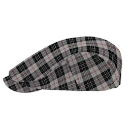 ScotsTee Shop Scottish MacPherson of Cluny Black and White Jeff Cap Tartan Flat Cap
