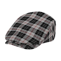 ScotsTee Shop Scottish MacPherson of Cluny Black and White Jeff Cap Tartan Flat Cap