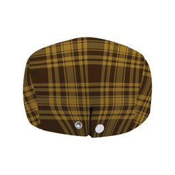 ScotsTee Shop Scottish Yellow Pencil Jeff Cap Tartan Flat Cap